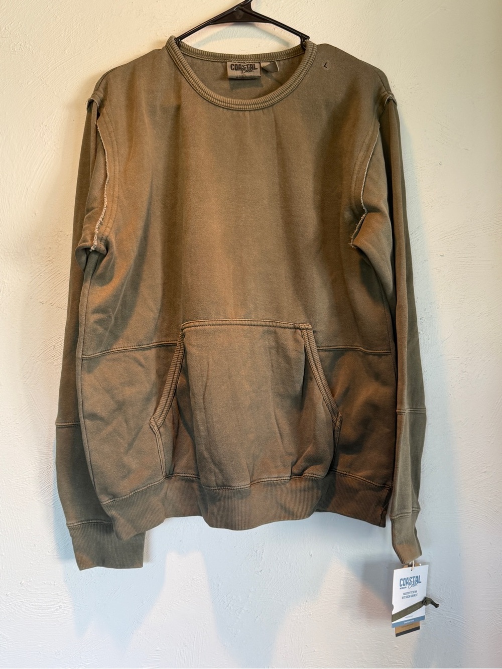 Coastal Olive Crewneck Sweatshirt L